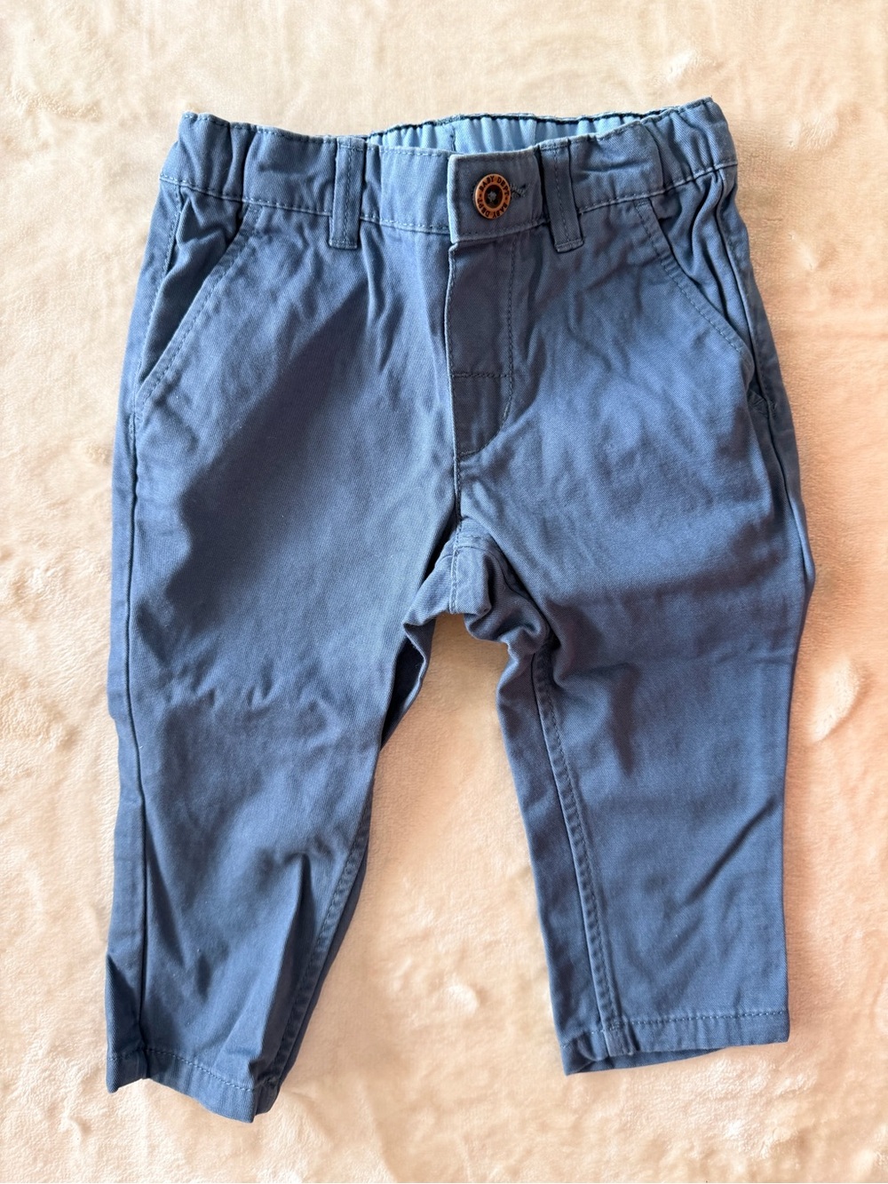 Blue Toddler Pull-On Chino Pants - size 6-9m